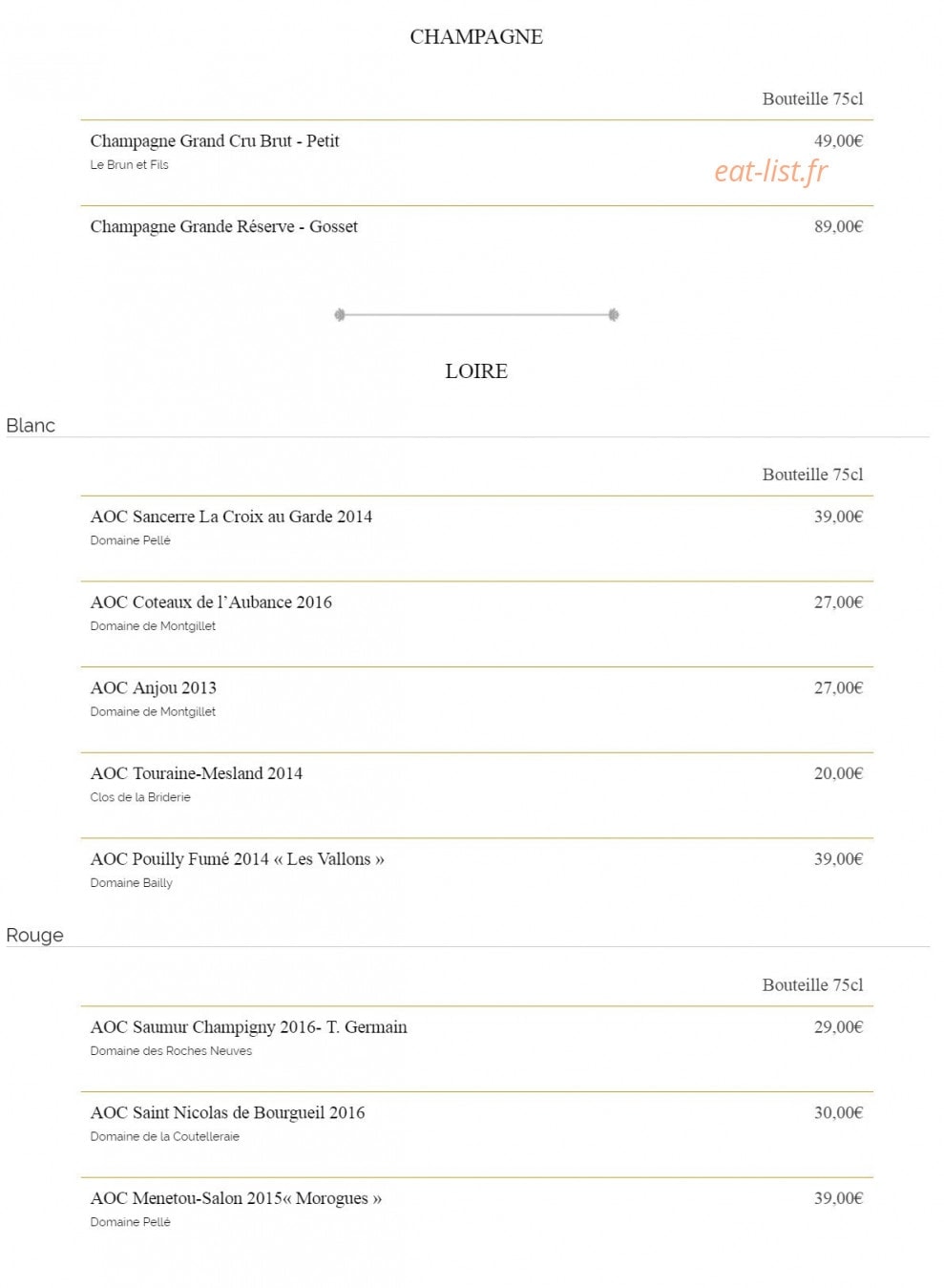 Vitis Bar — carte page 6
