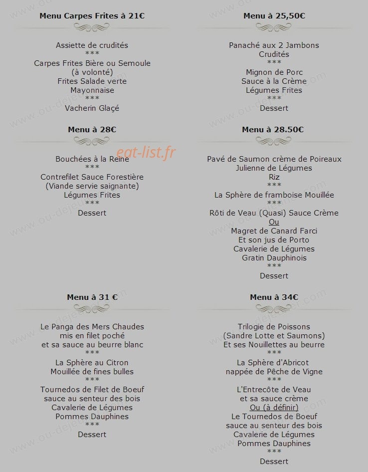 Restaurant Le Willerhof — carte page 3