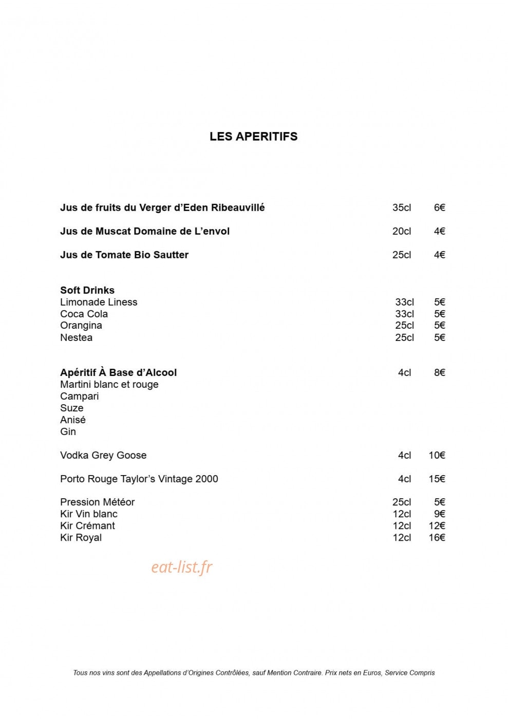 Restaurant Julien Binz — carte page 6