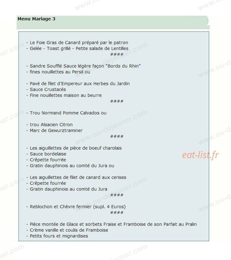 Au Cheval Blanc — carte page 6