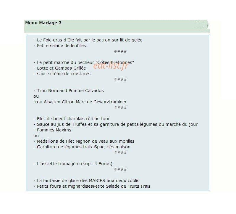 Au Cheval Blanc — carte page 5