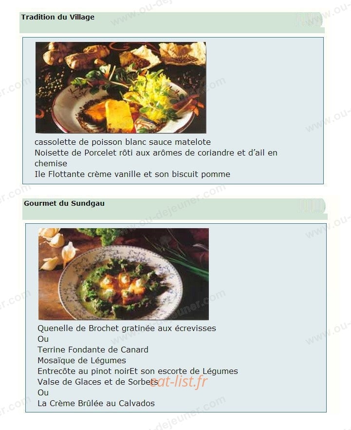Au Cheval Blanc — carte page 1