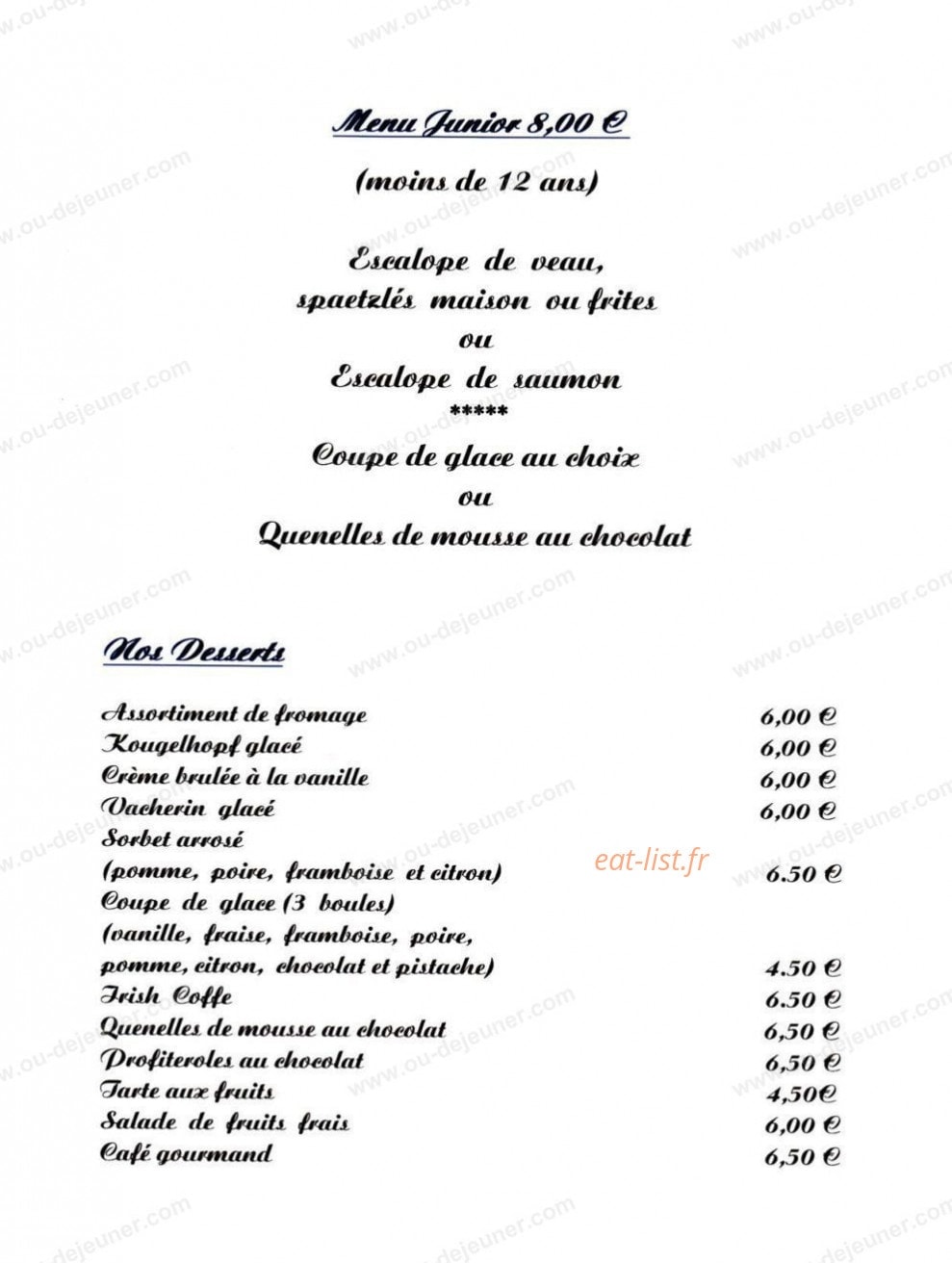 Hôtel de France — carte page 3