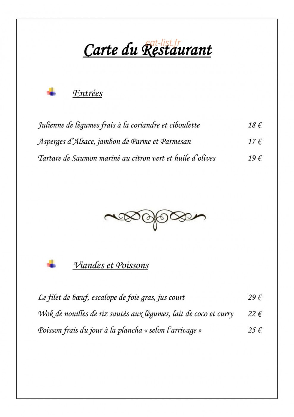 Hôtel Du Parc — carte page 1