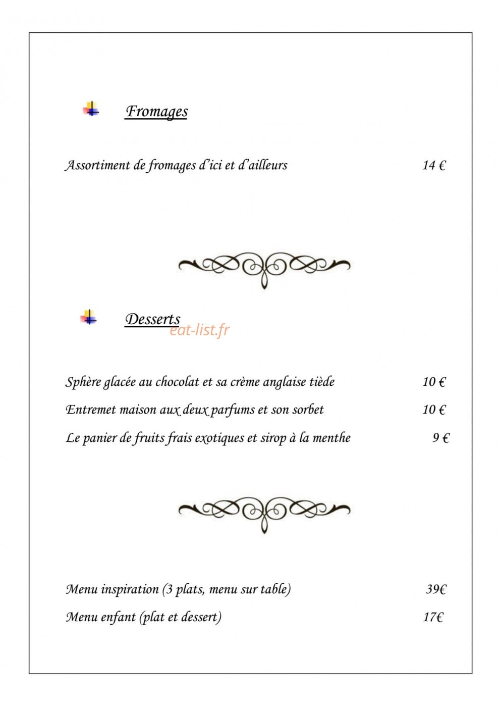 Hôtel Du Parc — carte page 2