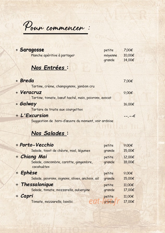 La Rose Des Vents — carte page 6