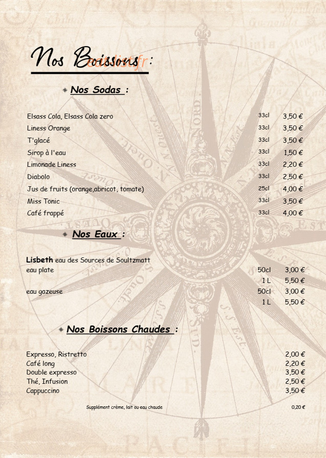 La Rose Des Vents — carte page 5