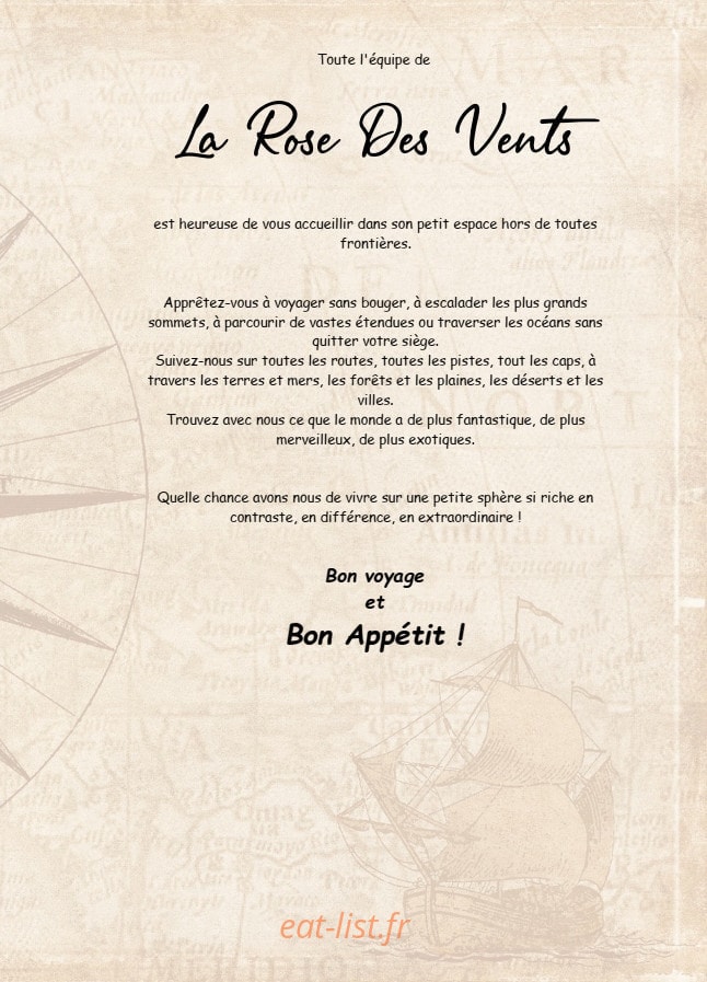 La Rose Des Vents — carte page 1