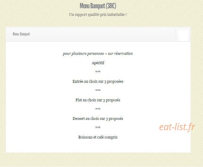 Restaurant Le Bloom — carte page 3