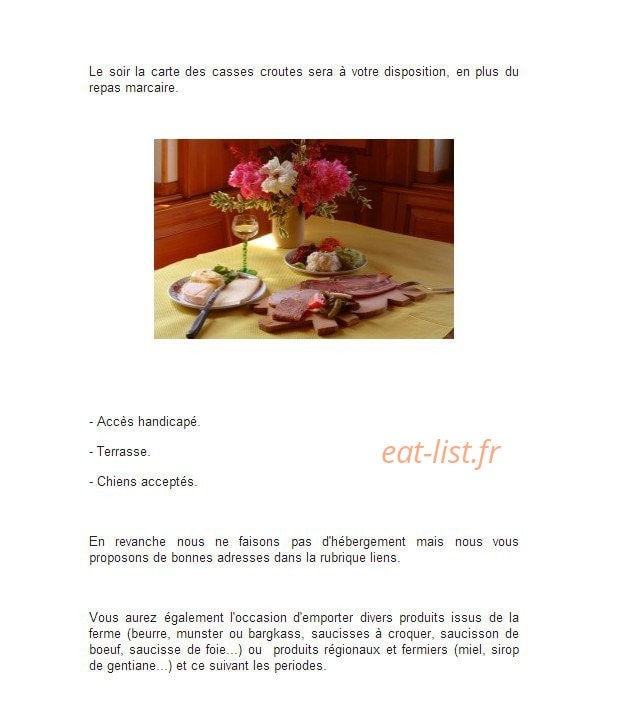 Ferme Auberge Schafert — carte page 2