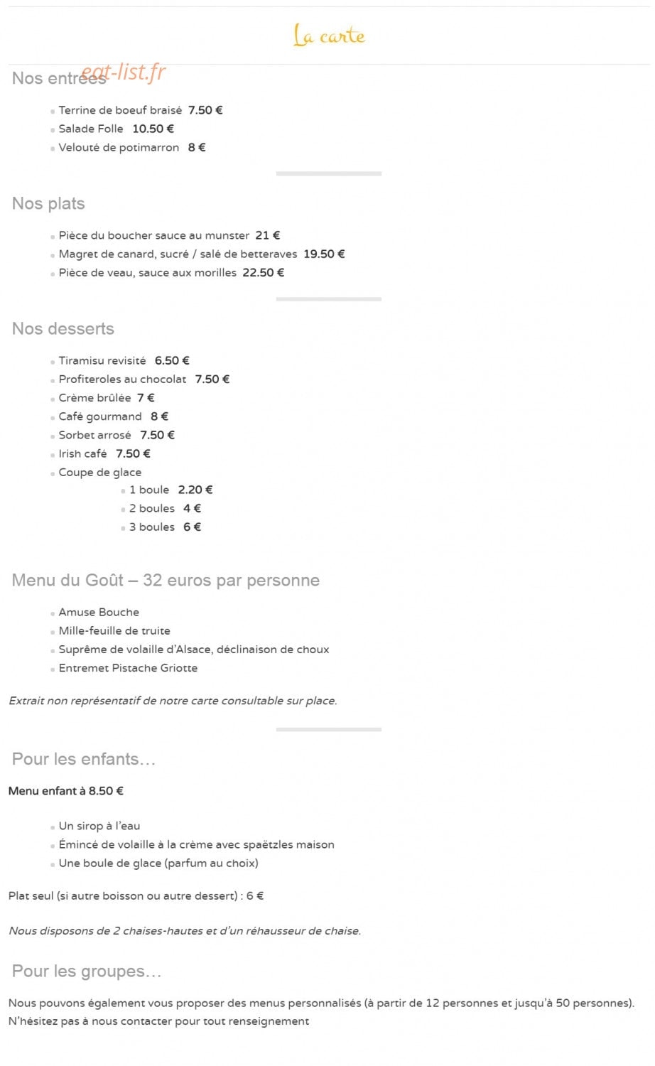 Au bram's — carte page 1