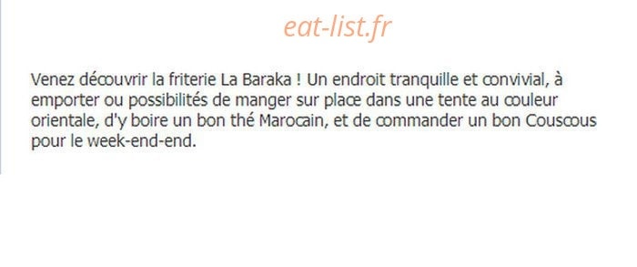 La Baraka — carte page 1
