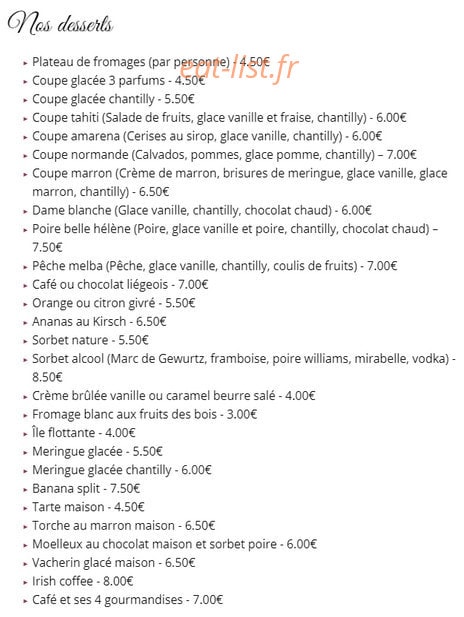 Restaurant Niemerich — carte page 5