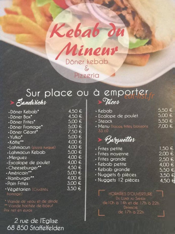 Kebab du mineur — carte page 1