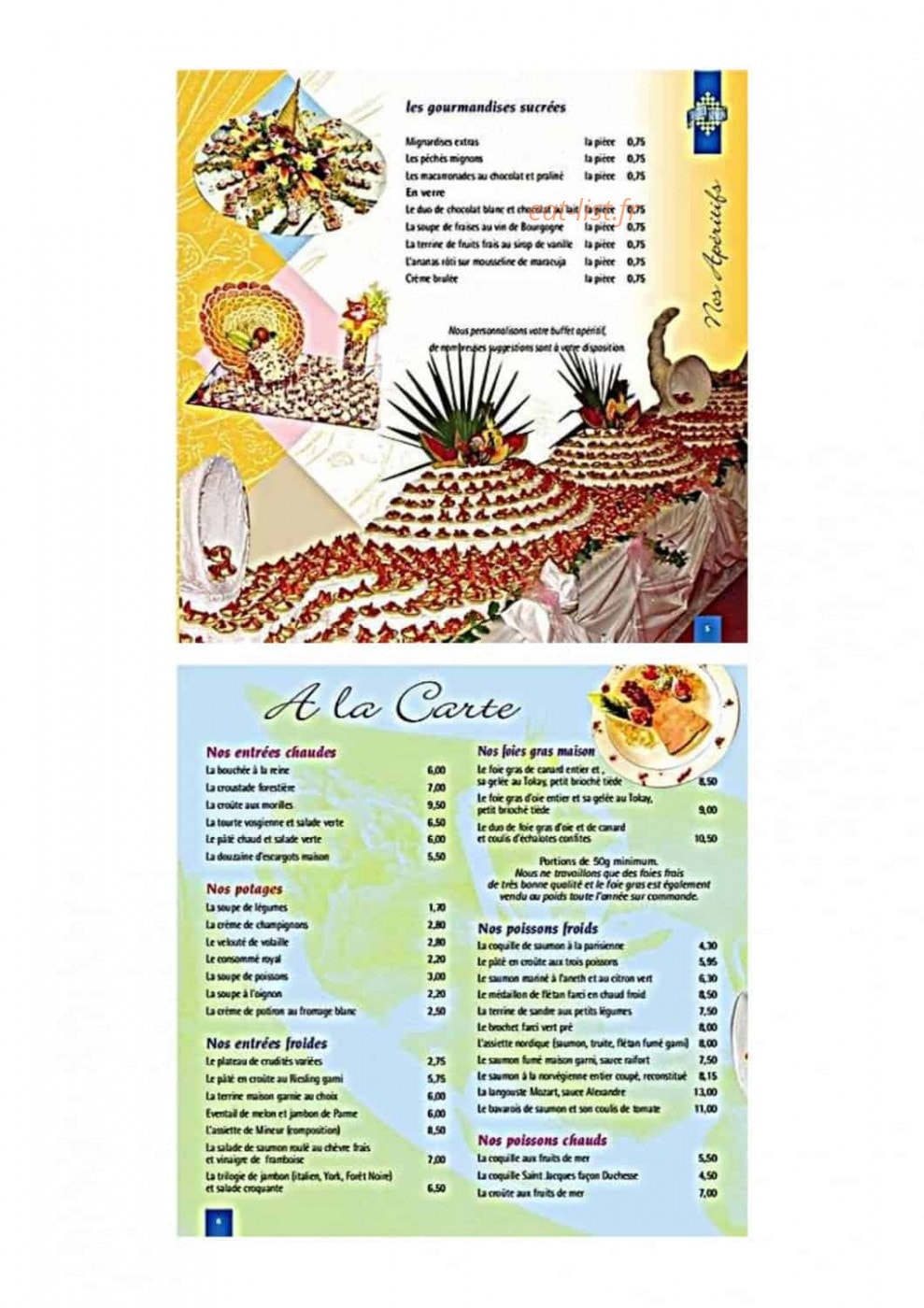 Traiteur Simon — carte page 3