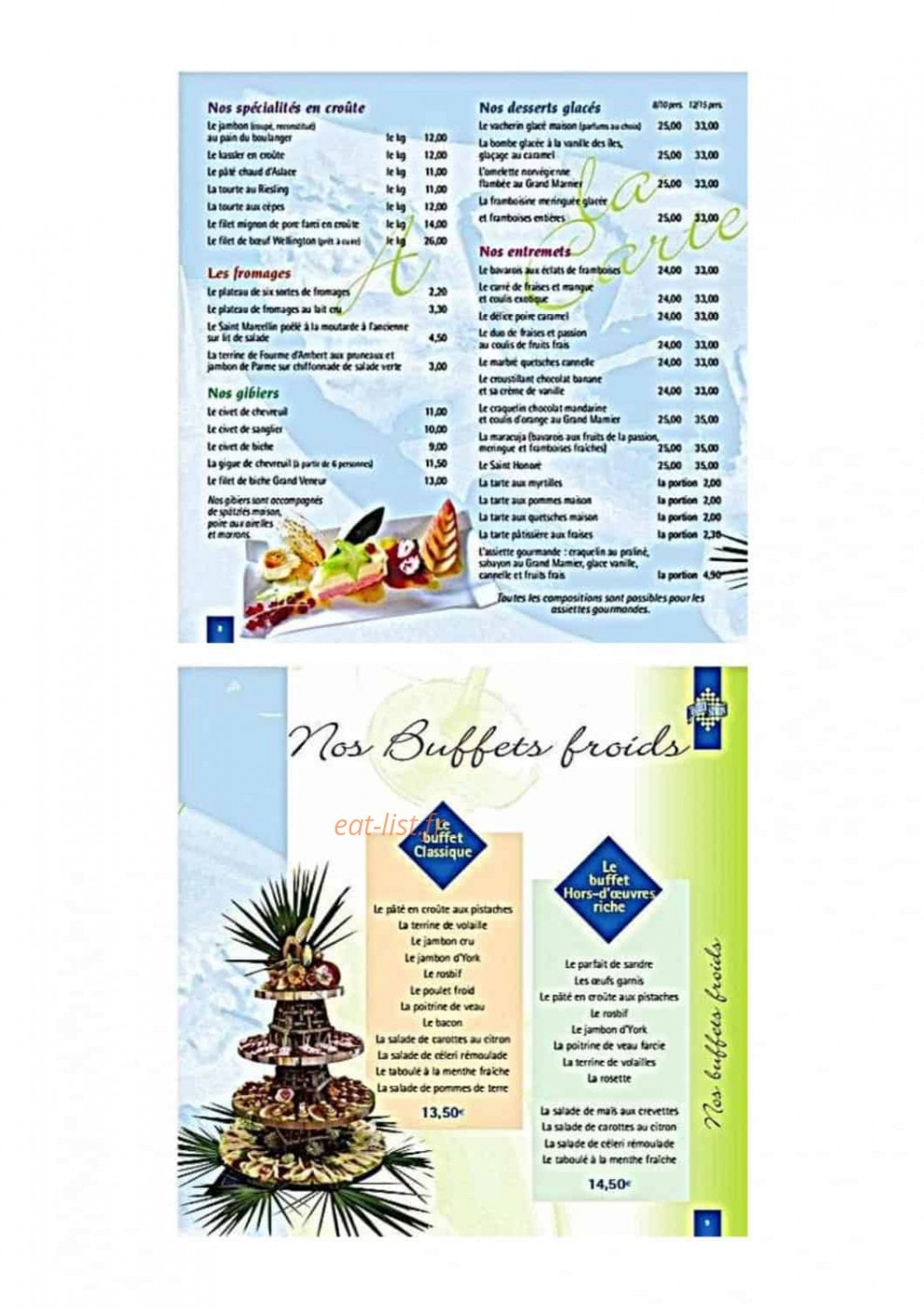 Traiteur Simon — carte page 4