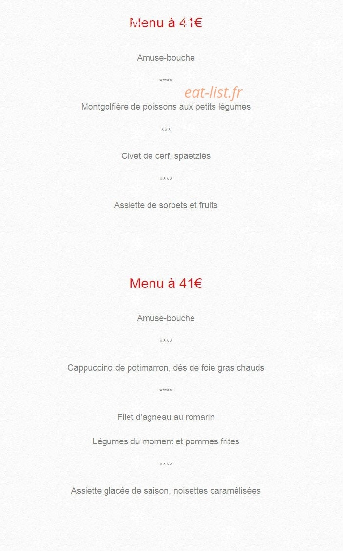Au Lion Rouge — carte page 4