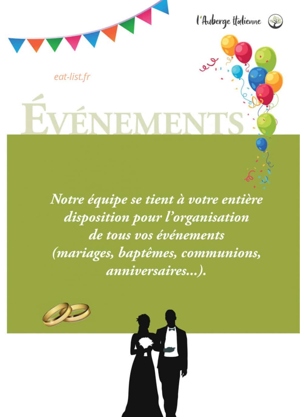 Auberge Italienne — carte page 6