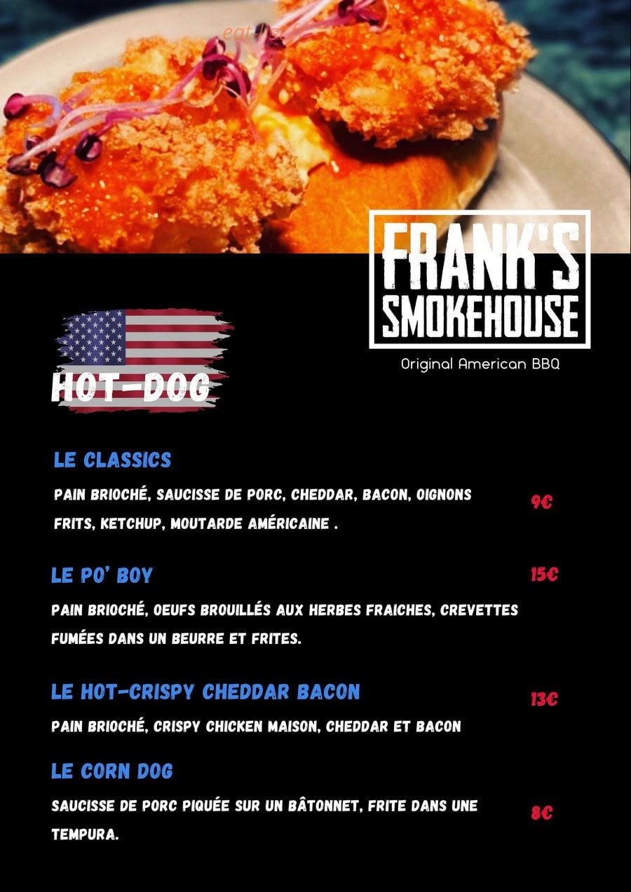 Frank's Smokehouse — carte page 2