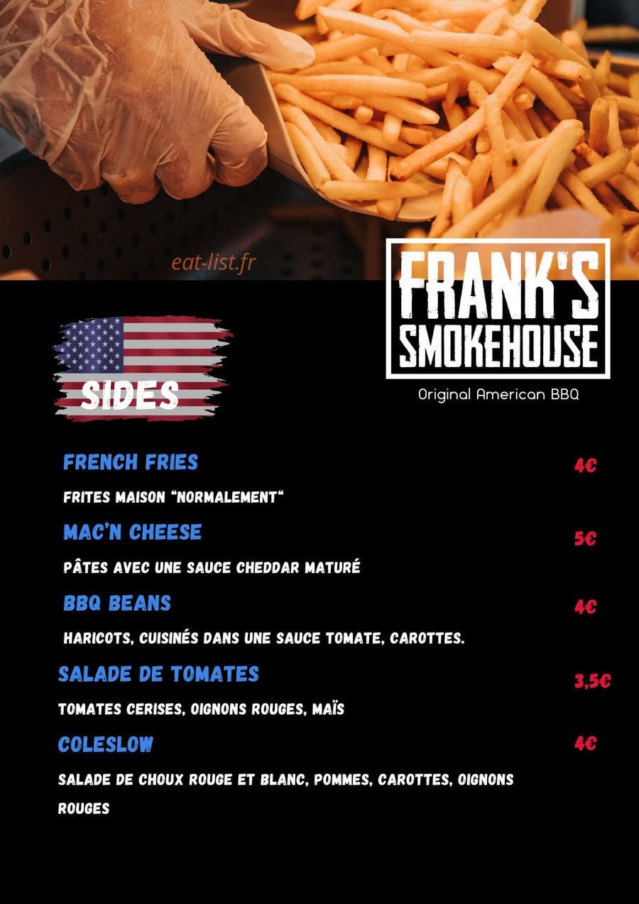 Frank's Smokehouse — carte page 6