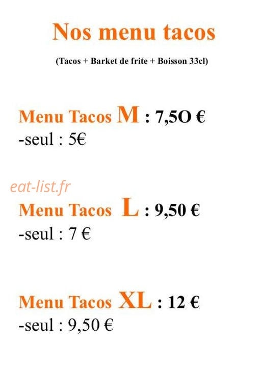 Royal food — carte page 1
