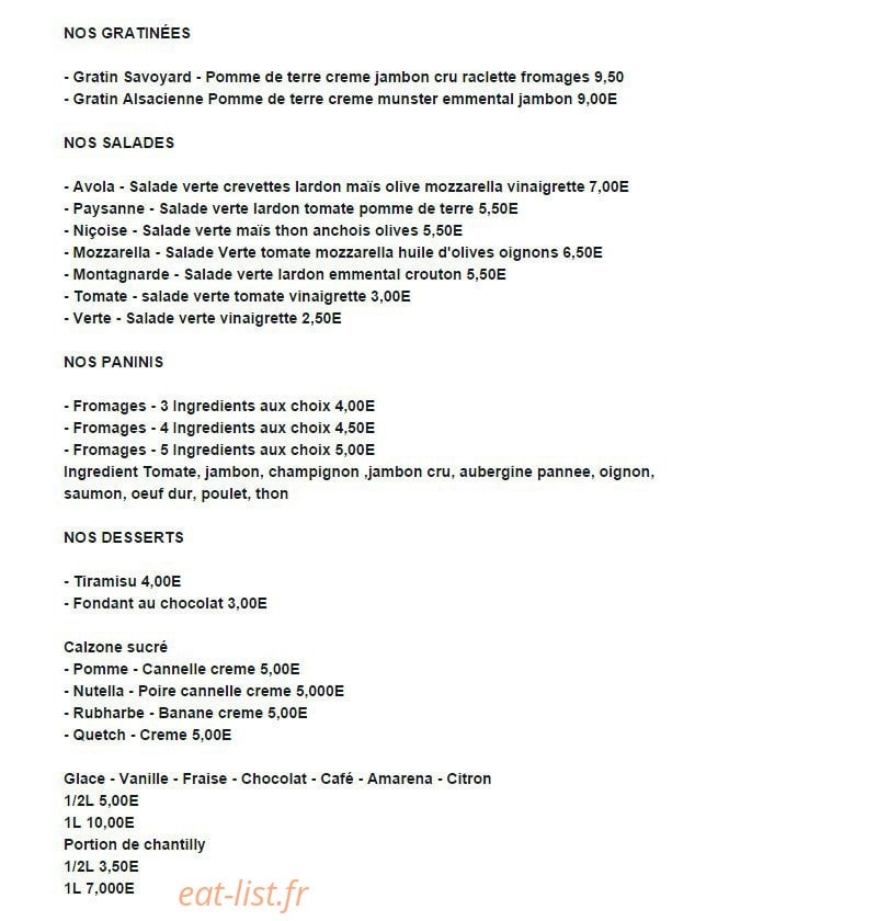 Pizza Avola — carte page 3