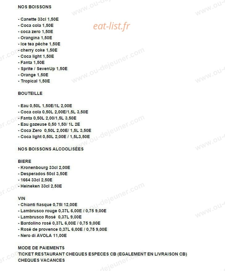 Pizza Avola — carte page 4