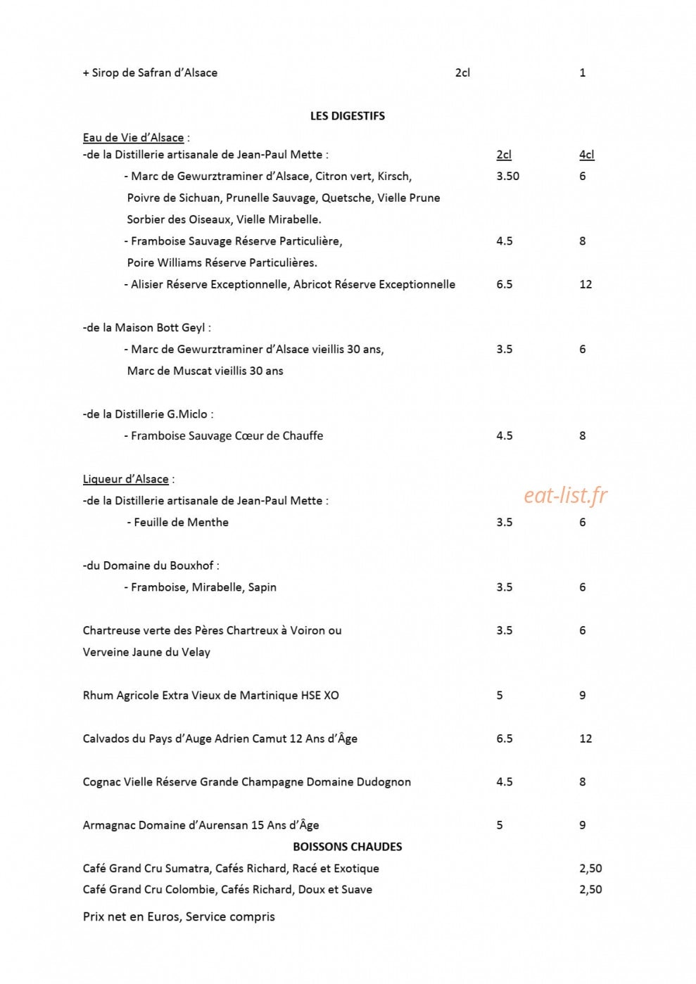 Le Bouc Bleu — carte page 6