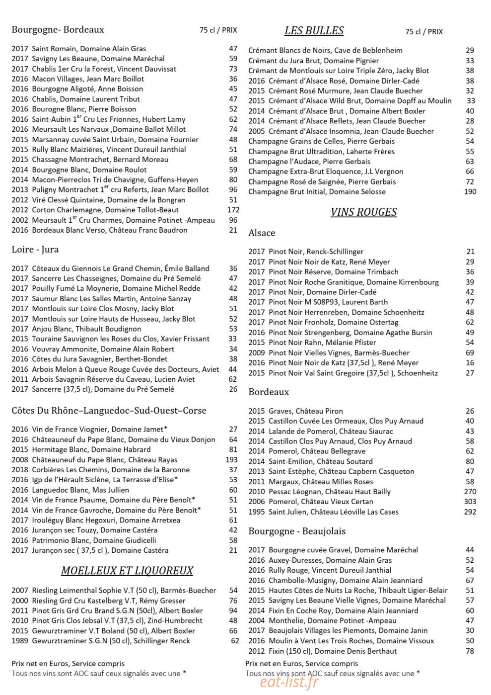 Le Bouc Bleu — carte page 4