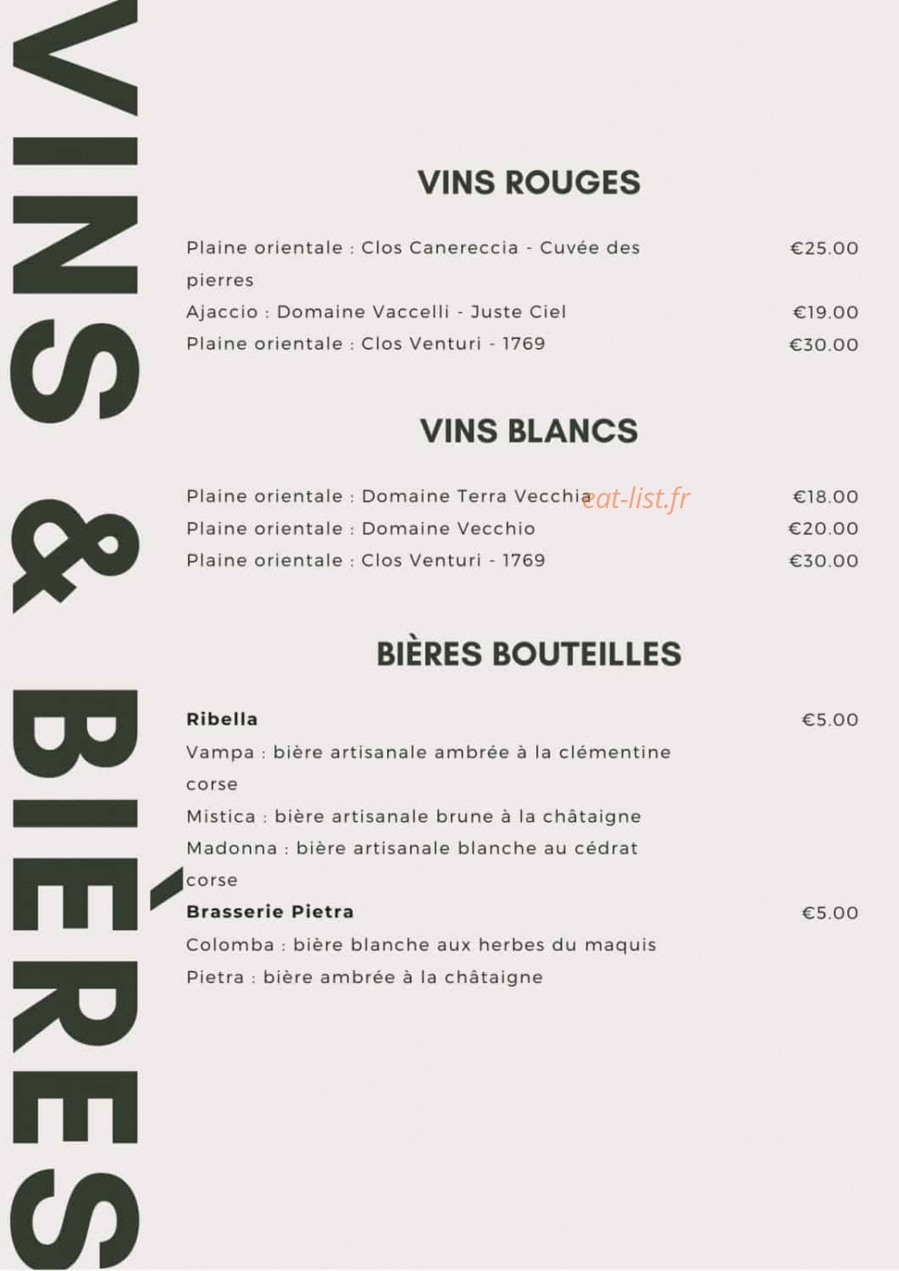 A Cantina — carte page 3
