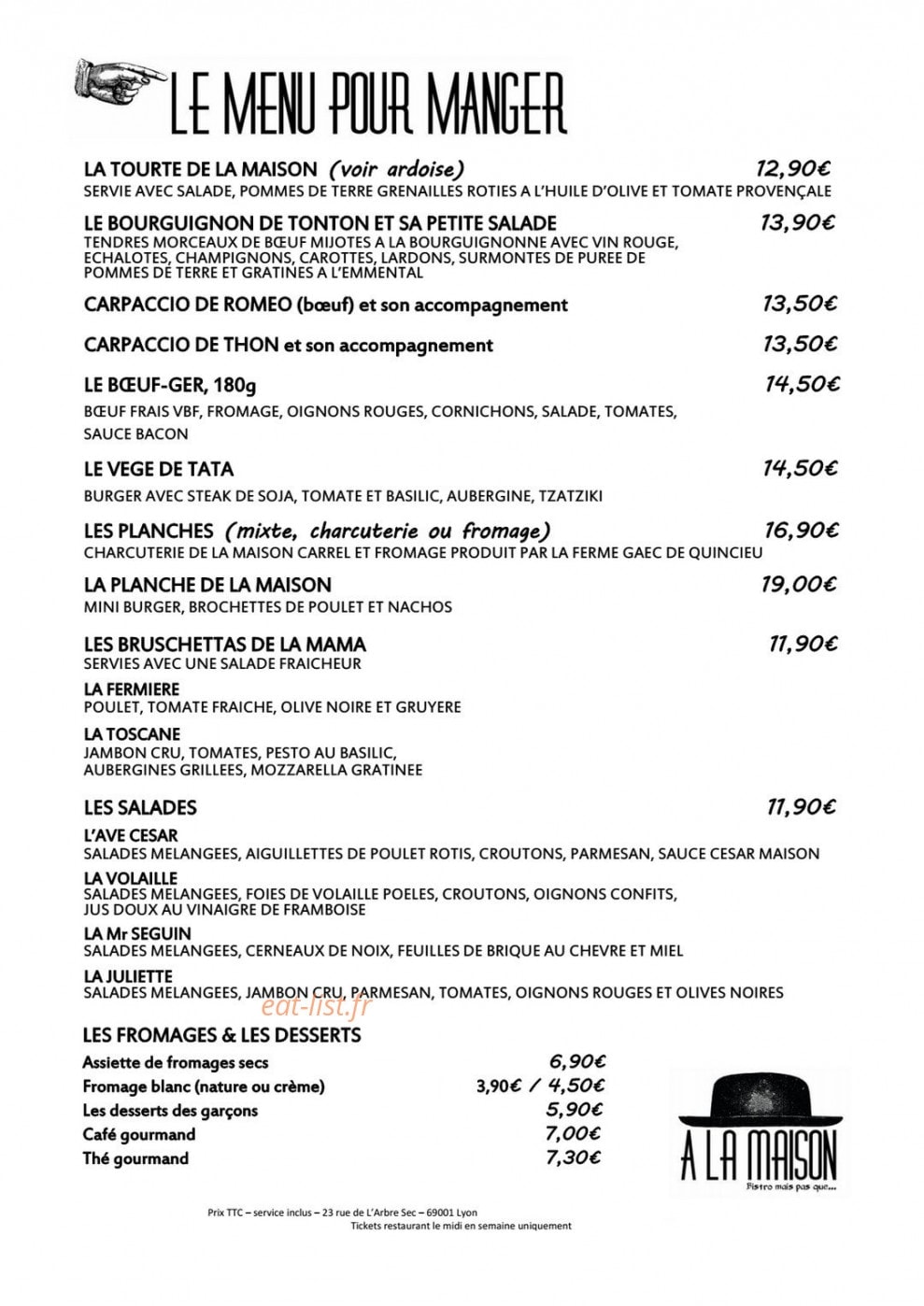 A la maison — carte page 1