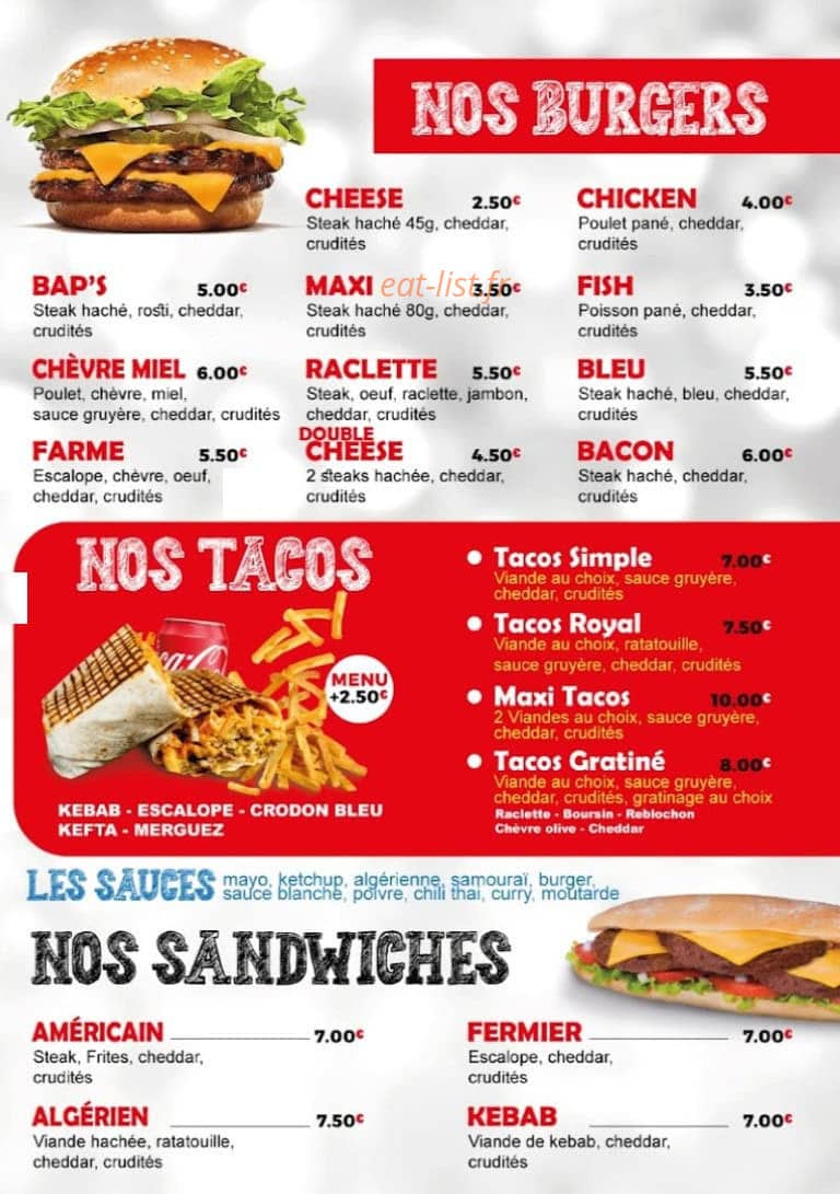 ASL Food — carte page 3