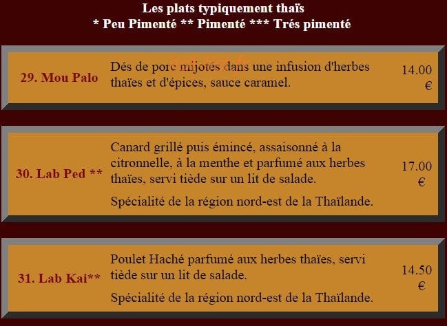 Bangkok Royal — carte page 7