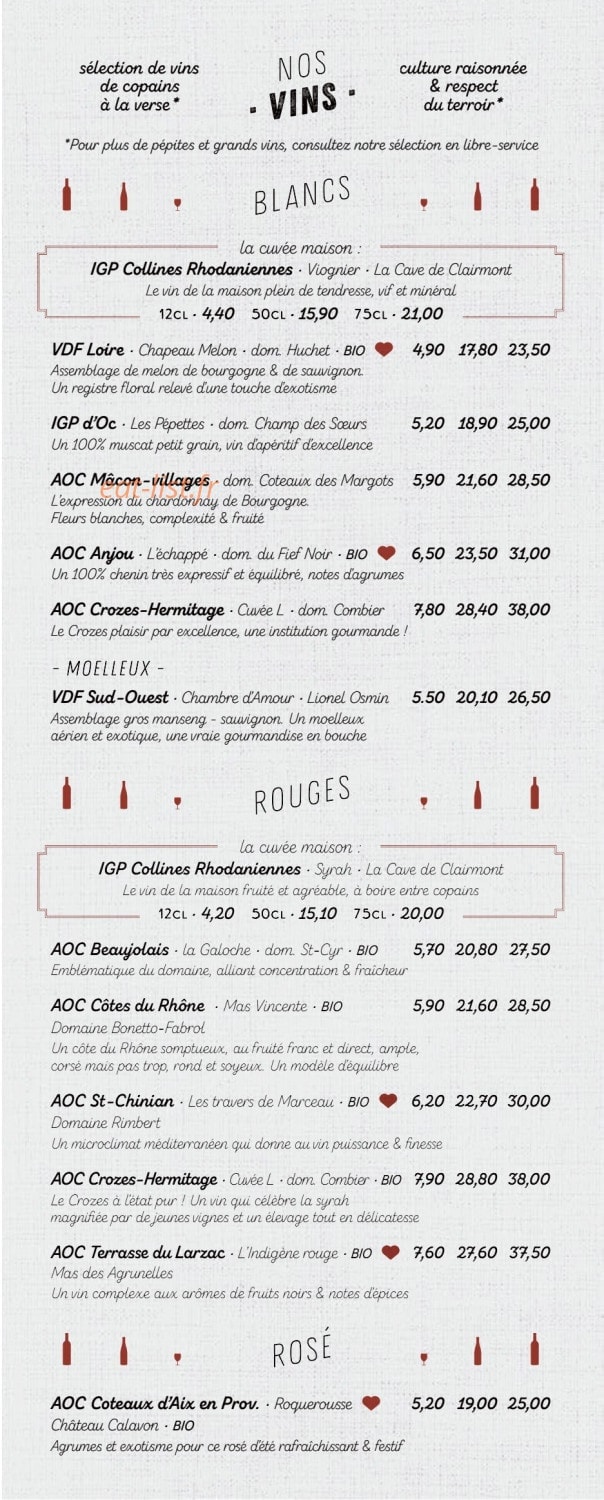 Brasserie Bouillon Baratte — carte page 7