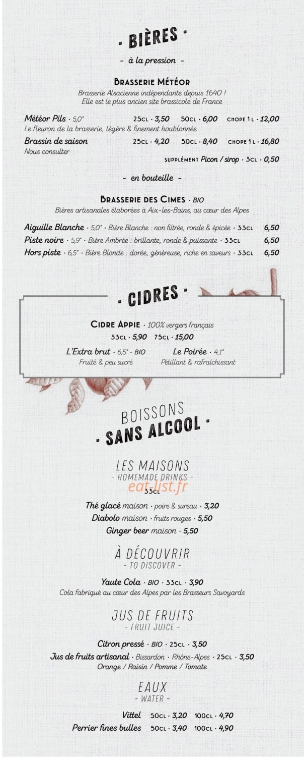 Brasserie Bouillon Baratte — carte page 3