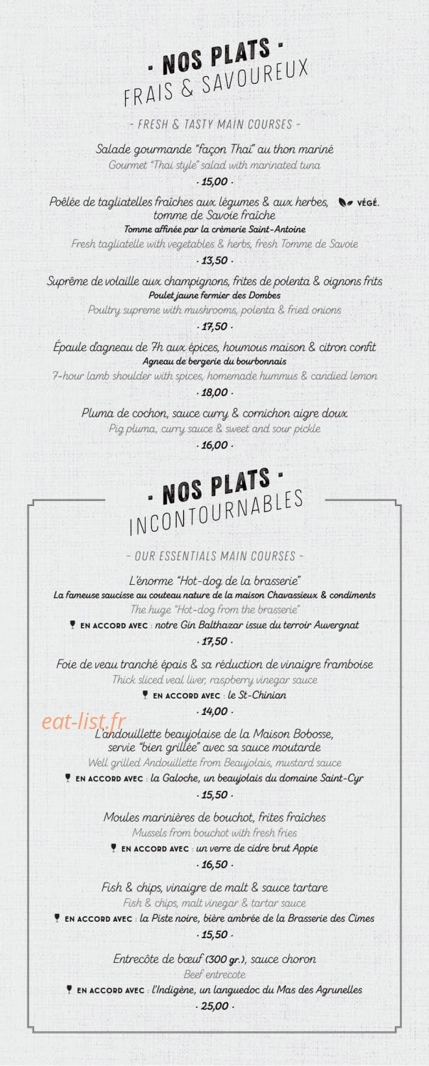 Brasserie Bouillon Baratte — carte page 5