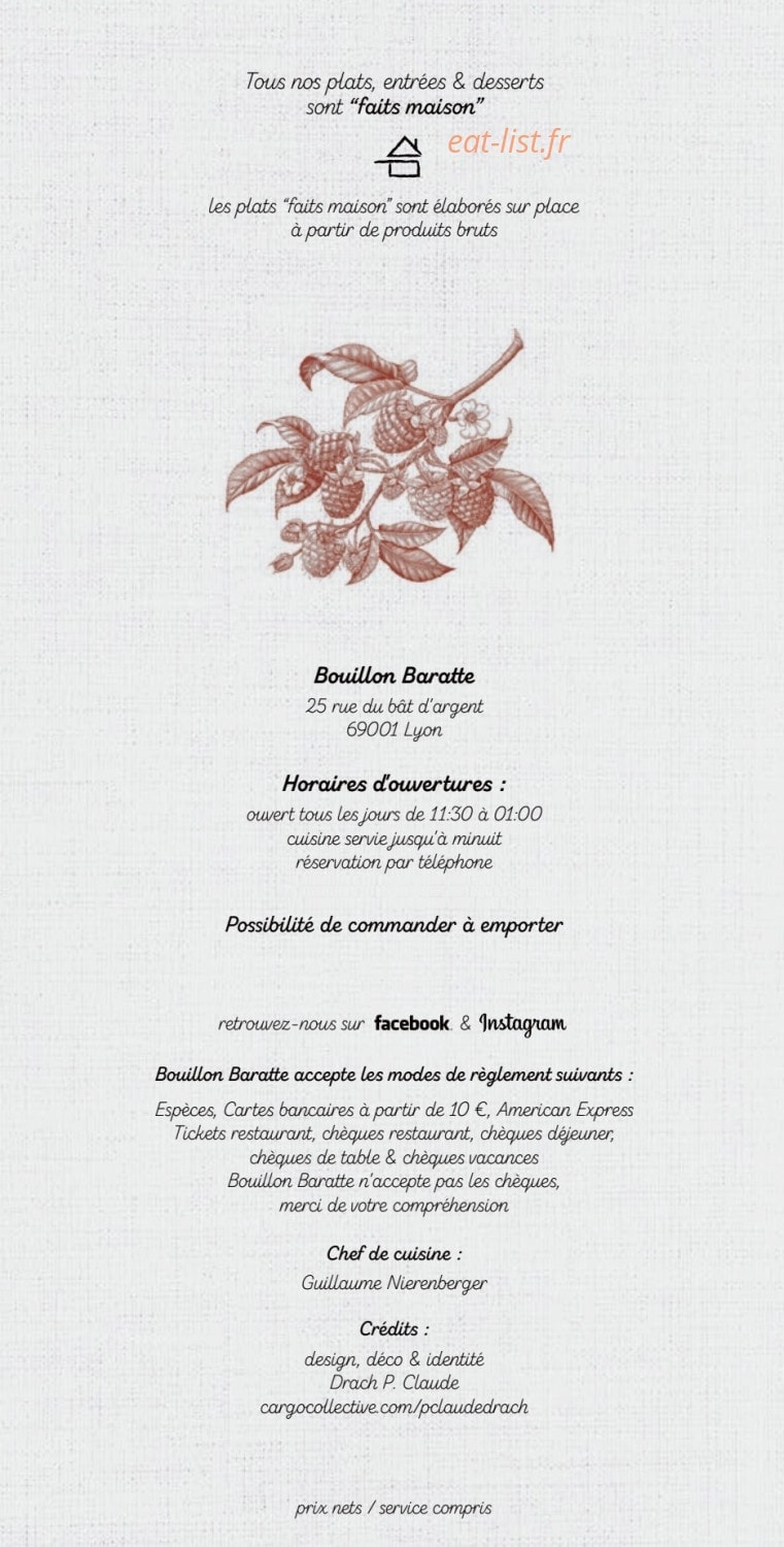 Brasserie Bouillon Baratte — carte page 8