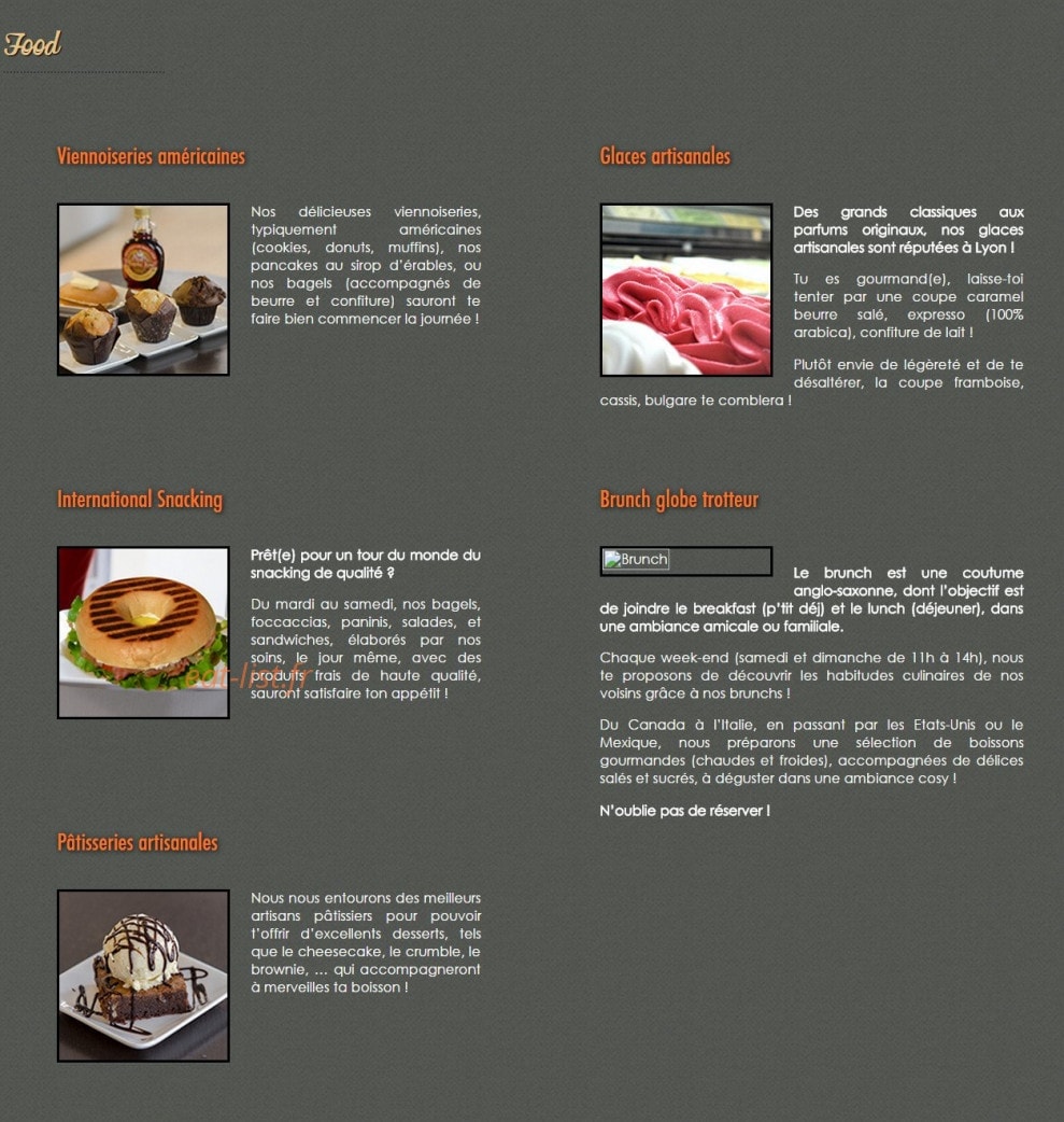 Café J'Adore — carte page 2