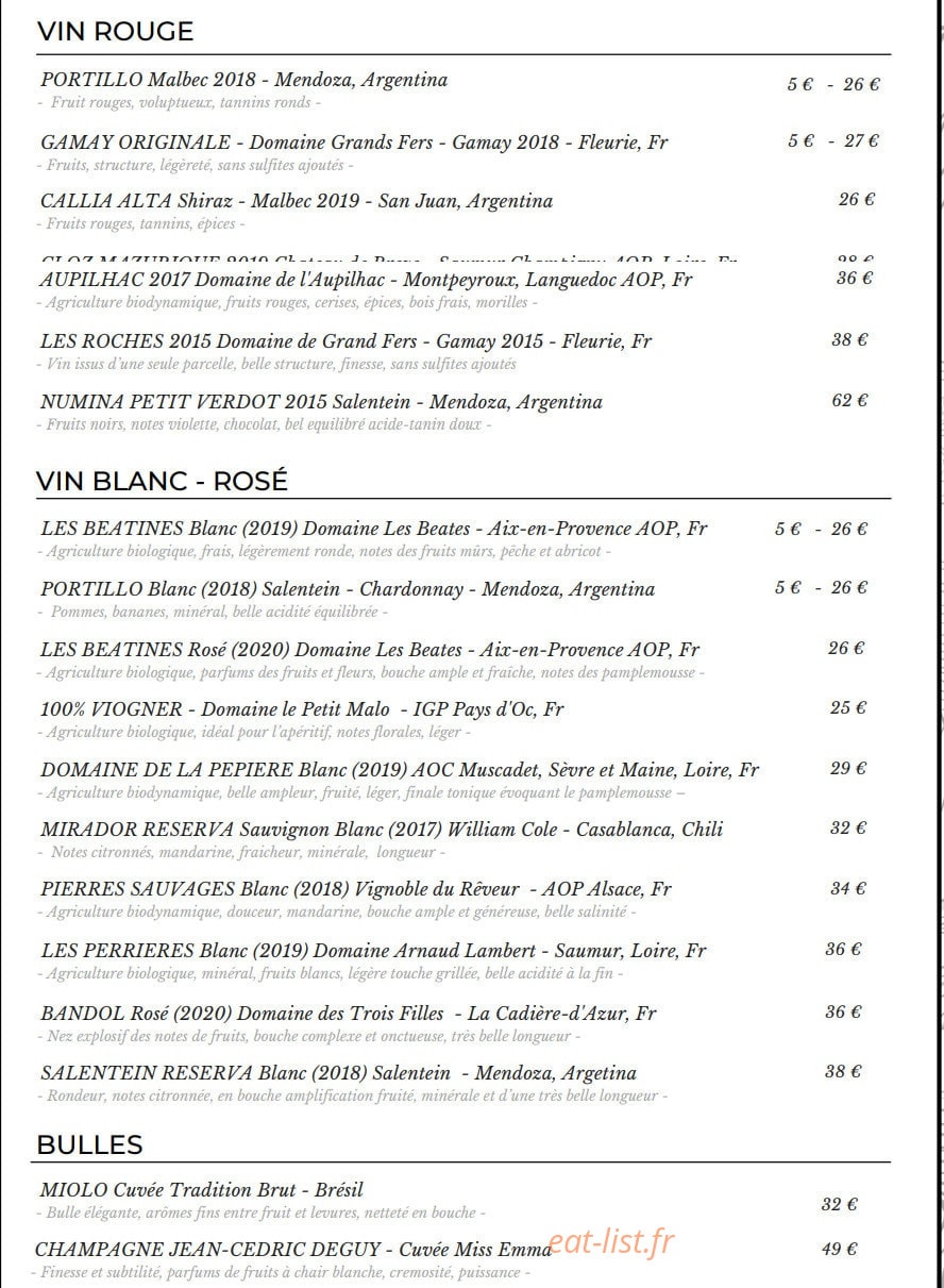 Canaima Restaurant — carte page 4