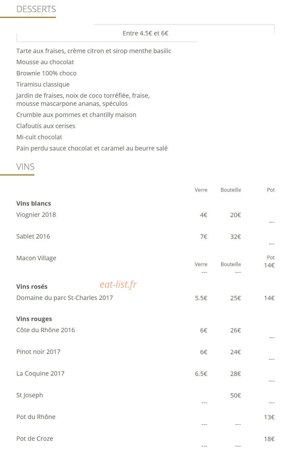 Chez dédé — carte page 2