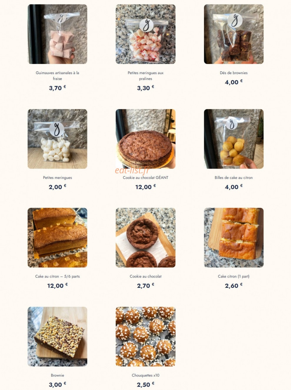 Chez Grégoire — carte page 2