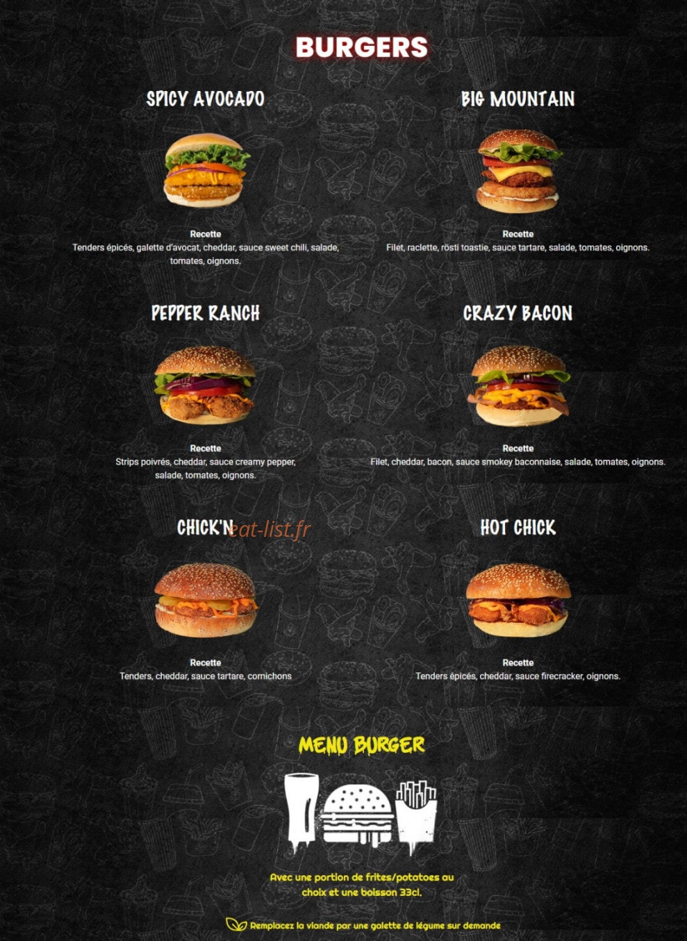 Chicken Time — carte page 3