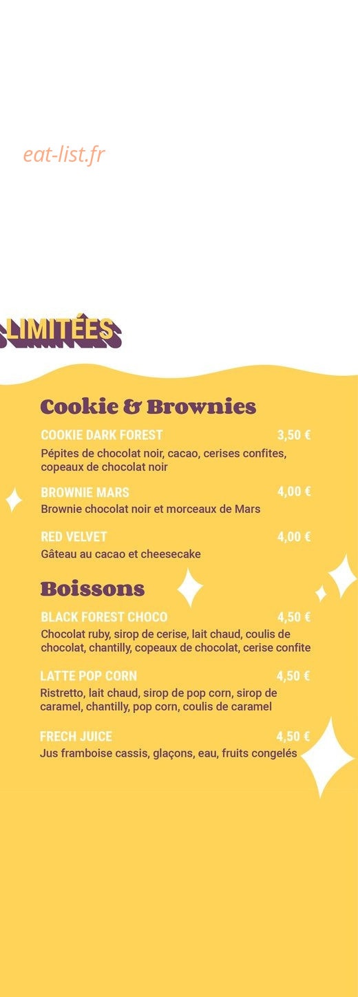 Coney Cookies — carte page 3