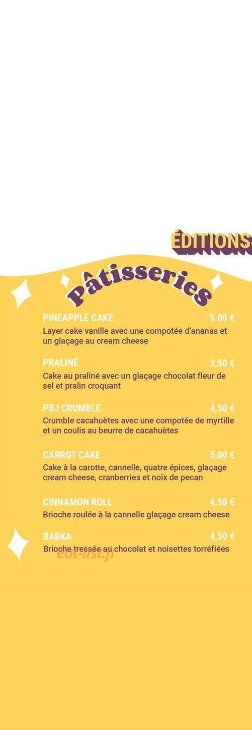 Coney Cookies — carte page 2