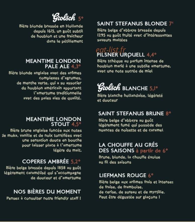 Dam's Pub — carte page 4