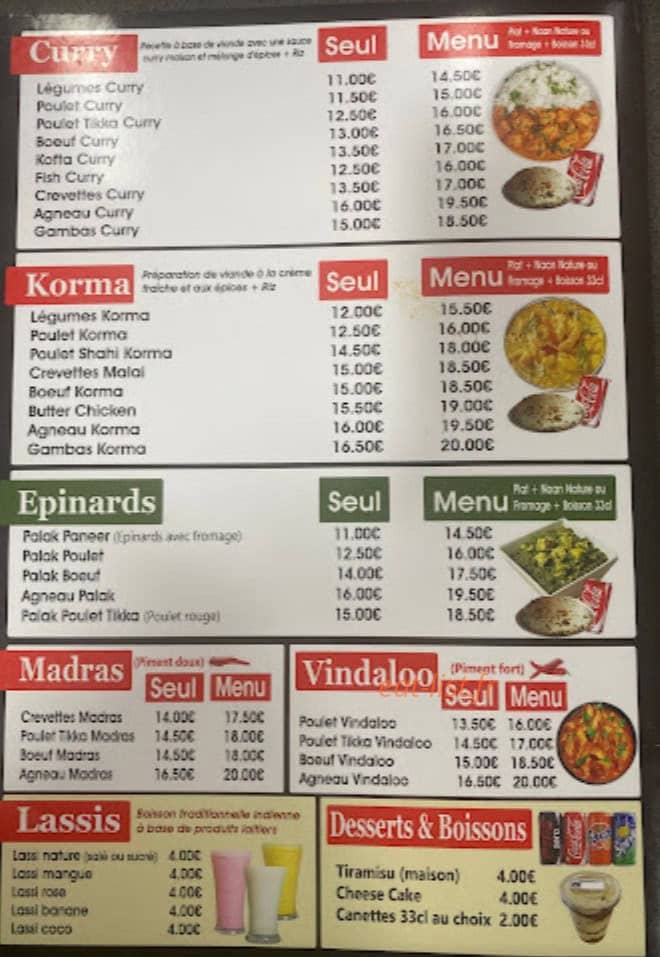 Delhi Tandoori — carte page 2
