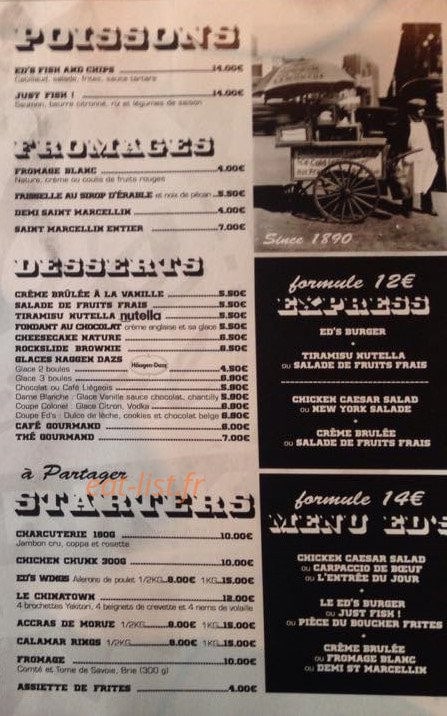 Ed's Eat & Drinks — carte page 2