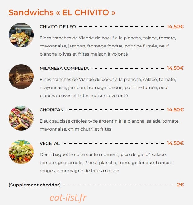 El Chivito — carte page 3