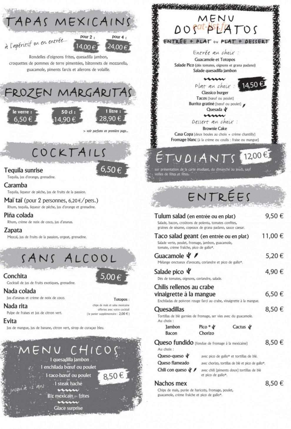 El Sombrero — carte page 3