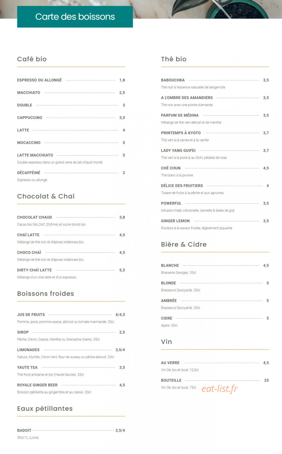 Équilibres Café — carte page 3